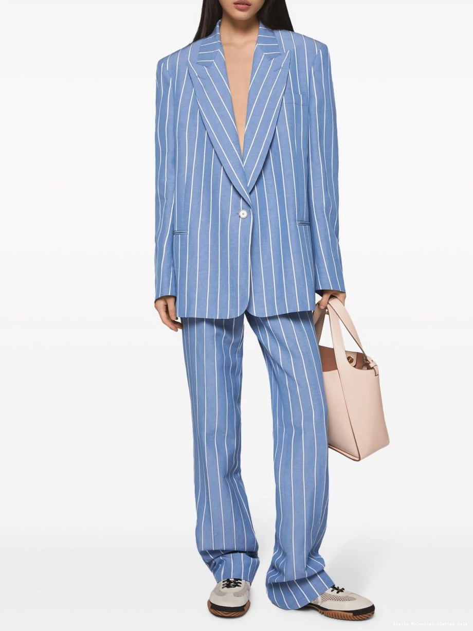 Affordable pinstriped single-breasted Stella Women McCartney blazer 0712